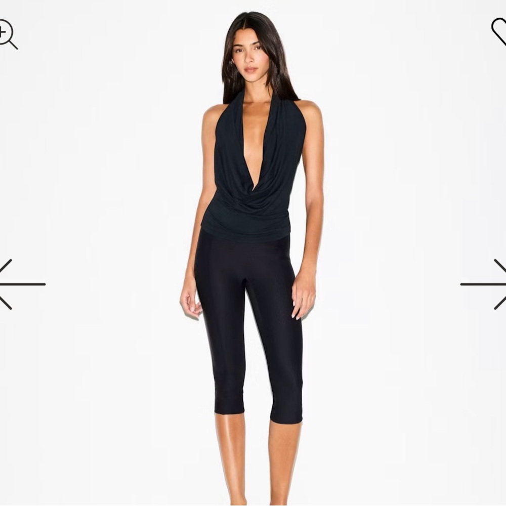 Womens capri Black Leggings